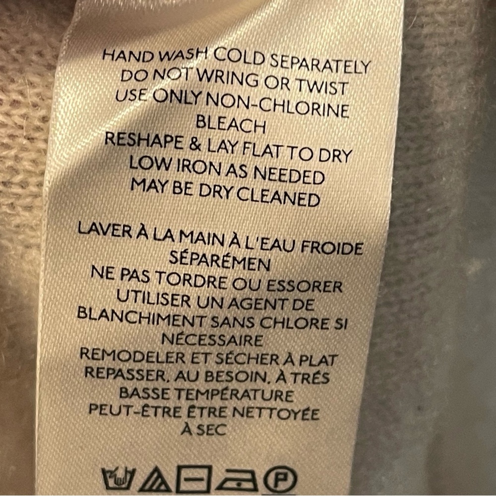 Free People Oversized Women's Beige 3-Button Cashmere Cardigan, Breast Pocket, S - Picture 5 of 11